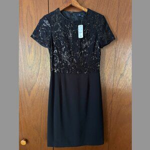 Brooks Brothers Black Sparkle Cocktail Dress size 2